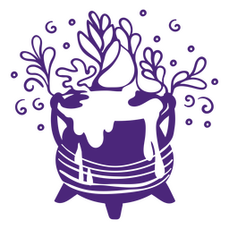 Hexenzaubertopf Zierpflanzen PNG-Design