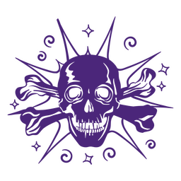 Icono de cráneo de veneno decorativo Diseño PNG