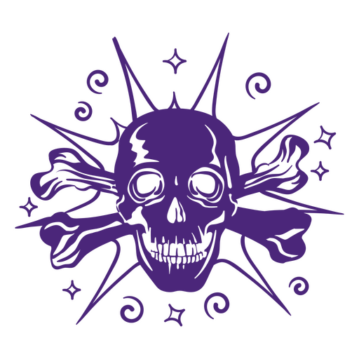 Ícone decorativo de caveira venenosa Desenho PNG