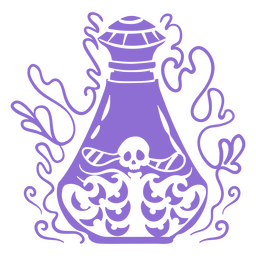Decorative poison jar with skull  PNG Design