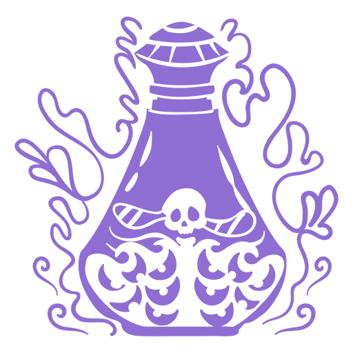 Decorative poison jar with skull  PNG Design