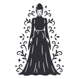 Personaje decorativo de novia zombie Diseño PNG