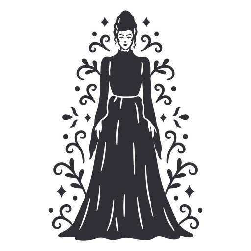 Personaje decorativo de novia zombie Diseño PNG
