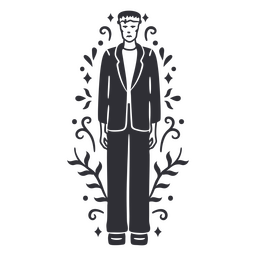 Ícone de personagem de zumbi decorativo Desenho PNG