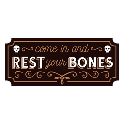 Rest your bones skeleton quote badge PNG Design Transparent PNG