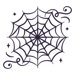 ícone decorativo de teia de aranha de halloween Desenho PNG