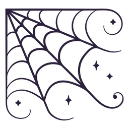 Telaraña decorativa Diseño PNG