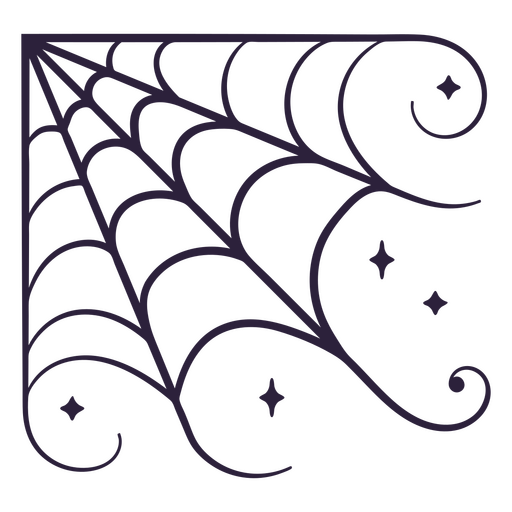 Teia de aranha decorativa Desenho PNG