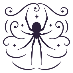 Icono brillante araña decorativa Diseño PNG