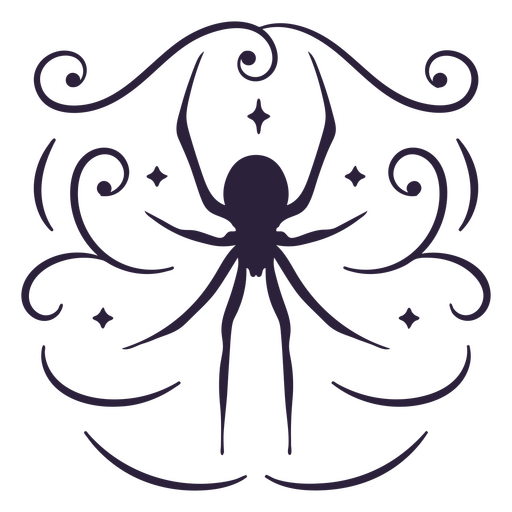 Funkelnde Ikone der dekorativen Spinne PNG-Design
