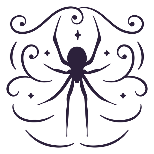 ícone brilhante de aranha decorativa Desenho PNG