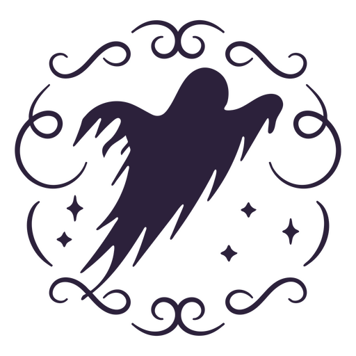 Ícone decorativo do fantasma de halloween Desenho PNG