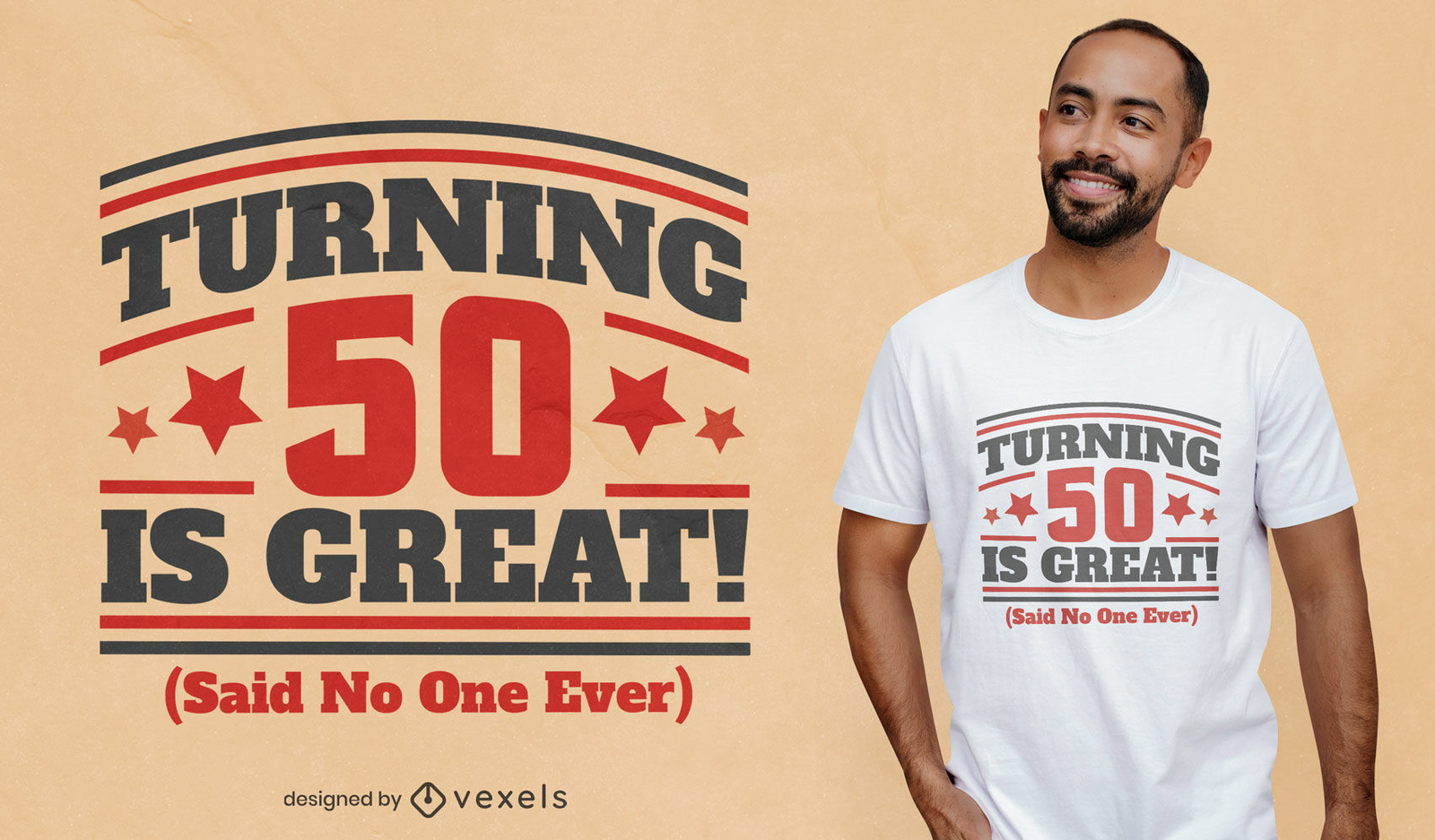 Design de t-shirt com citação de 50 anos de aniversário