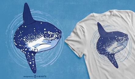 Sunfish sea animal ocean t-shirt design