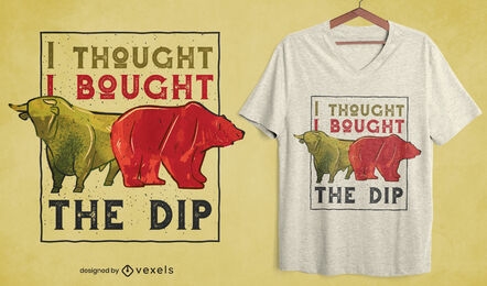 Stock market bull and bear t-shirt design