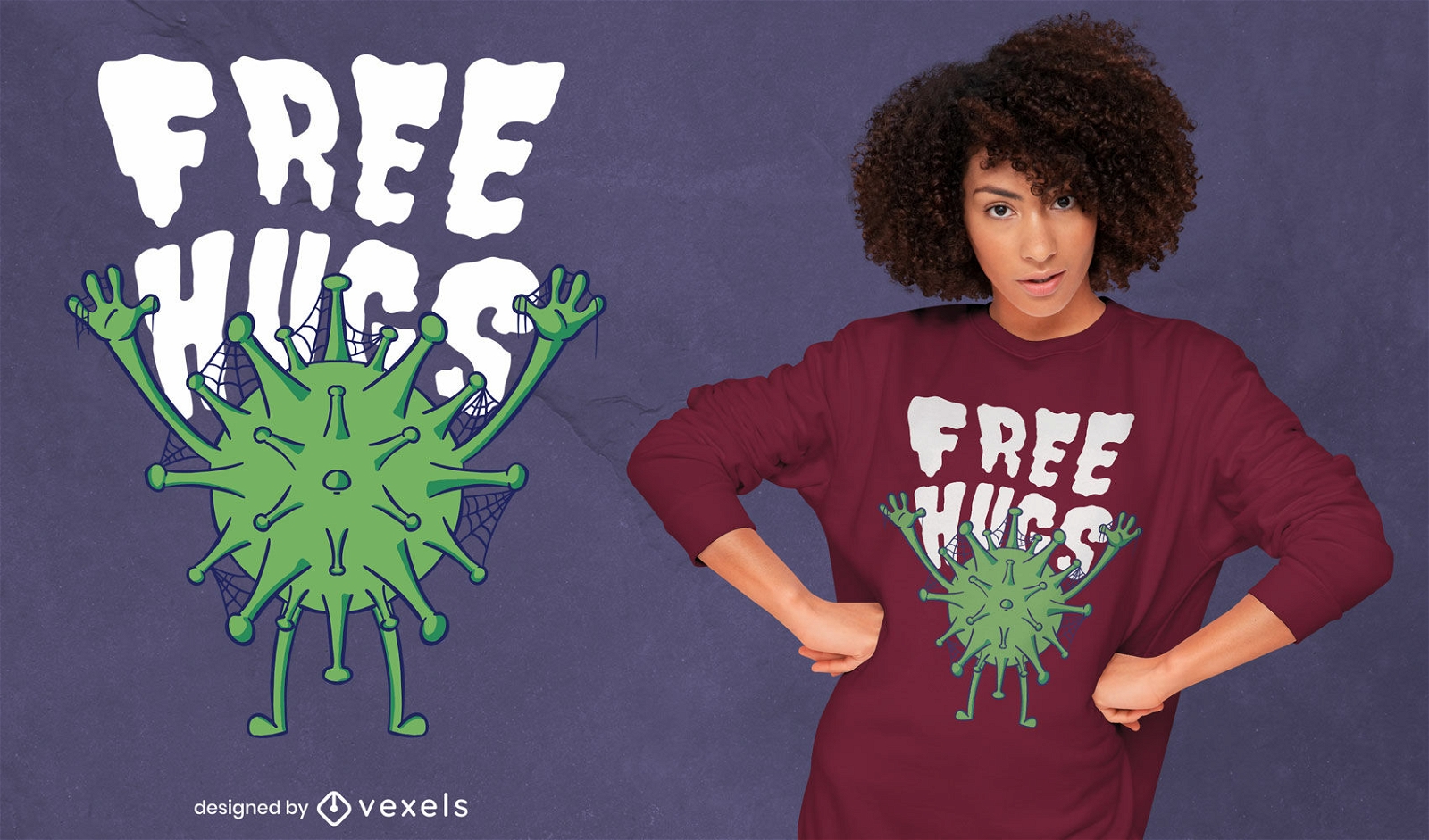 Coronavirus hugs funny t-shirt design