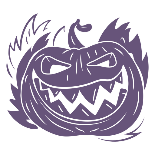 Abóbora de halloween detalhada rindo Desenho PNG