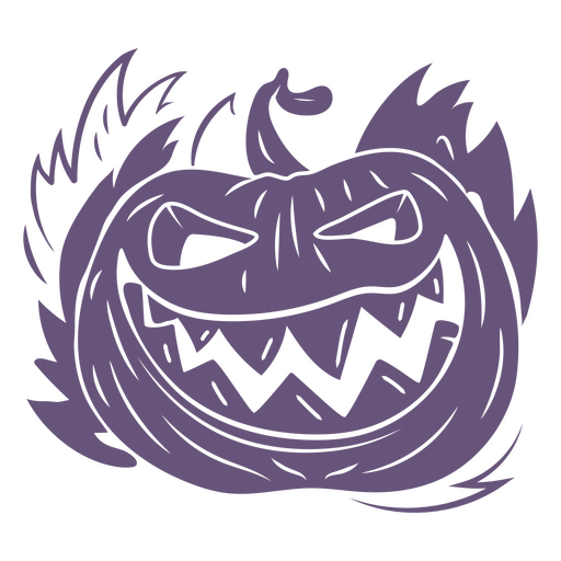 Detailed halloween pumpkin laughing PNG Design