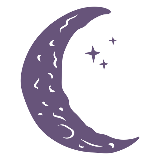 Ícone de lua brilhante detalhada Desenho PNG