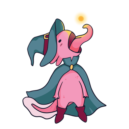 Wizard axolotl licking glowing ball PNG Design