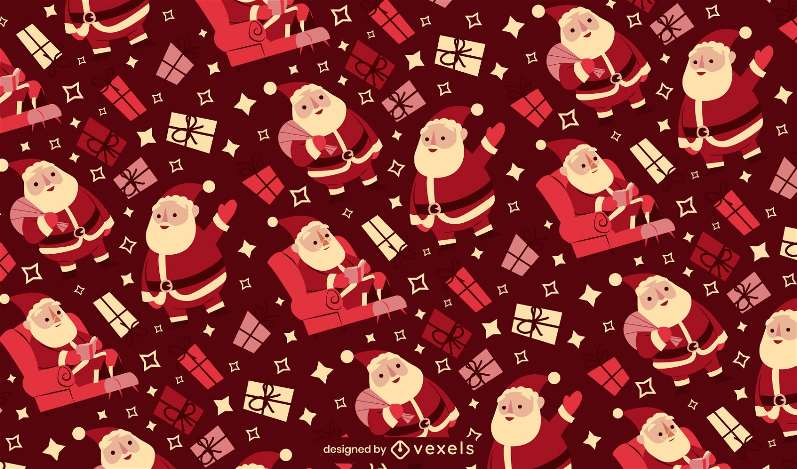 Santa claus christmas season pattern design