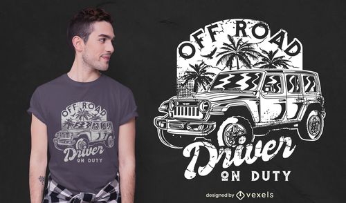 Off Road Driving American Flag T Shirt For Jeep 4x4 Drivers