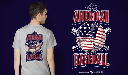 Design fixe de t-shirt de basebol americano