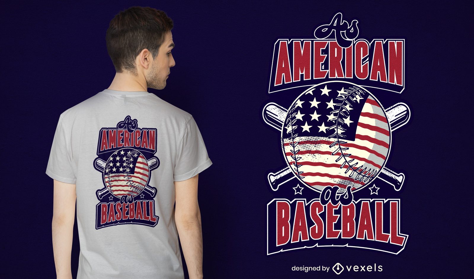 Cooles amerikanisches Baseball-T-Shirt-Design