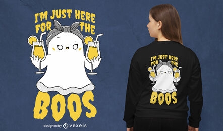 Diseño de camiseta fantasma divertido