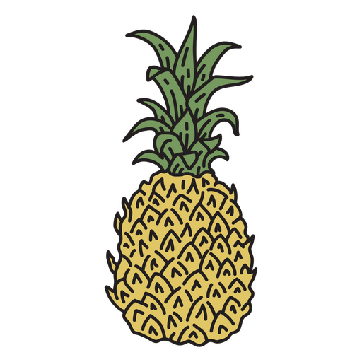 Detailed pineapple icon PNG Design