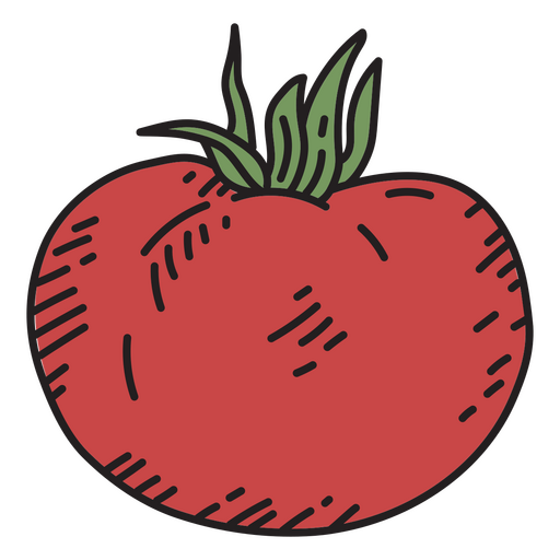 Detailed tomato icon PNG Design