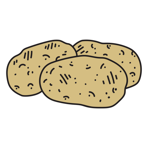 Ícone detalhado de batatas Desenho PNG