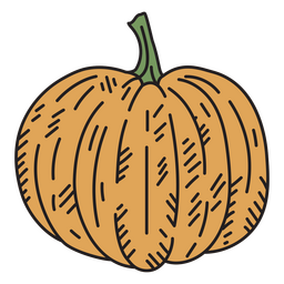 Icono detallado de calabaza Diseño PNG