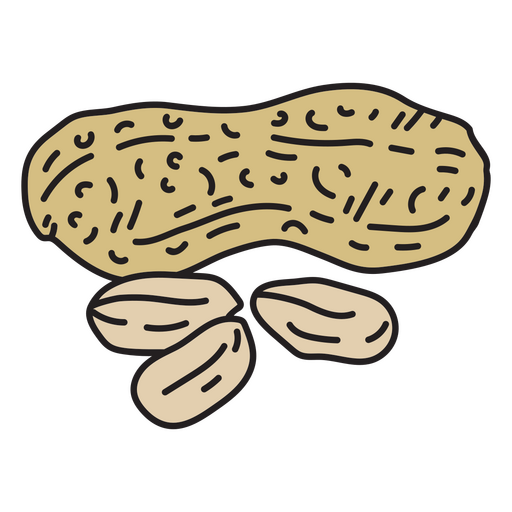 Icono detallado de cacahuetes Diseño PNG