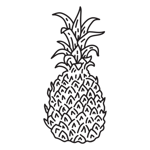 Icono detallado de piña Diseño PNG