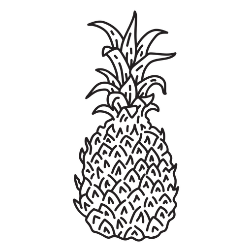 Pineapple detailed icon PNG Design