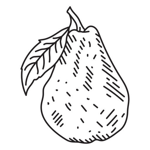 Ícone de fruta pera detalhada Desenho PNG