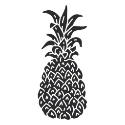 Detailed Pineapple Cutout PNG & SVG Design For T-Shirts