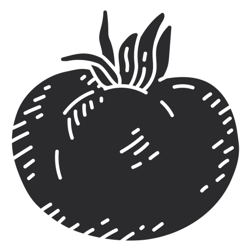 Detailed tomato food icon PNG Design