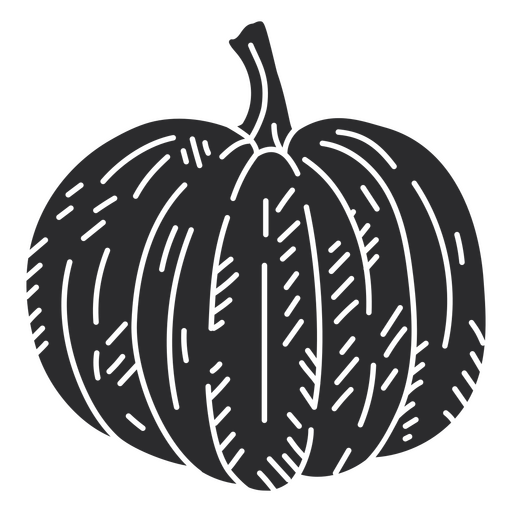 Pumpkin detailed cutout icon PNG Design