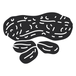 Erdnuss-Ausschnitt-Symbol PNG-Design
