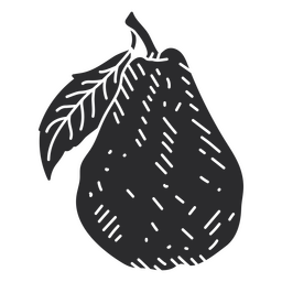 Icono de recorte de fruta de pera Diseño PNG