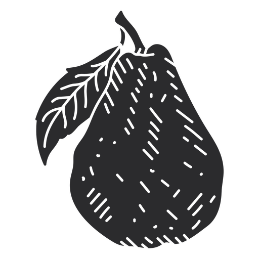 Birnenfrucht-Ausschnitt-Symbol PNG-Design