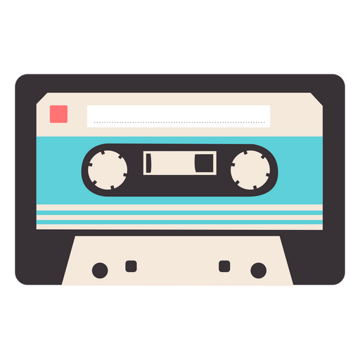 Blue cassette icon PNG Design