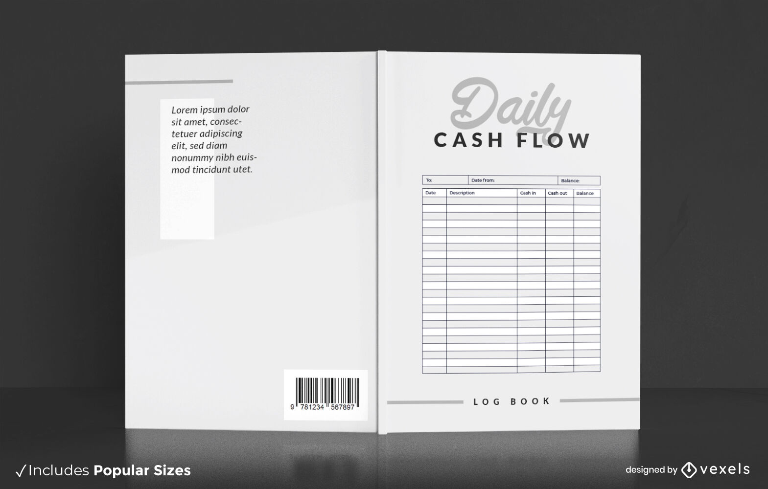 Spreadsheet database book cover design