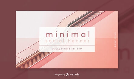 Minimal photographic stairs facebook cover template