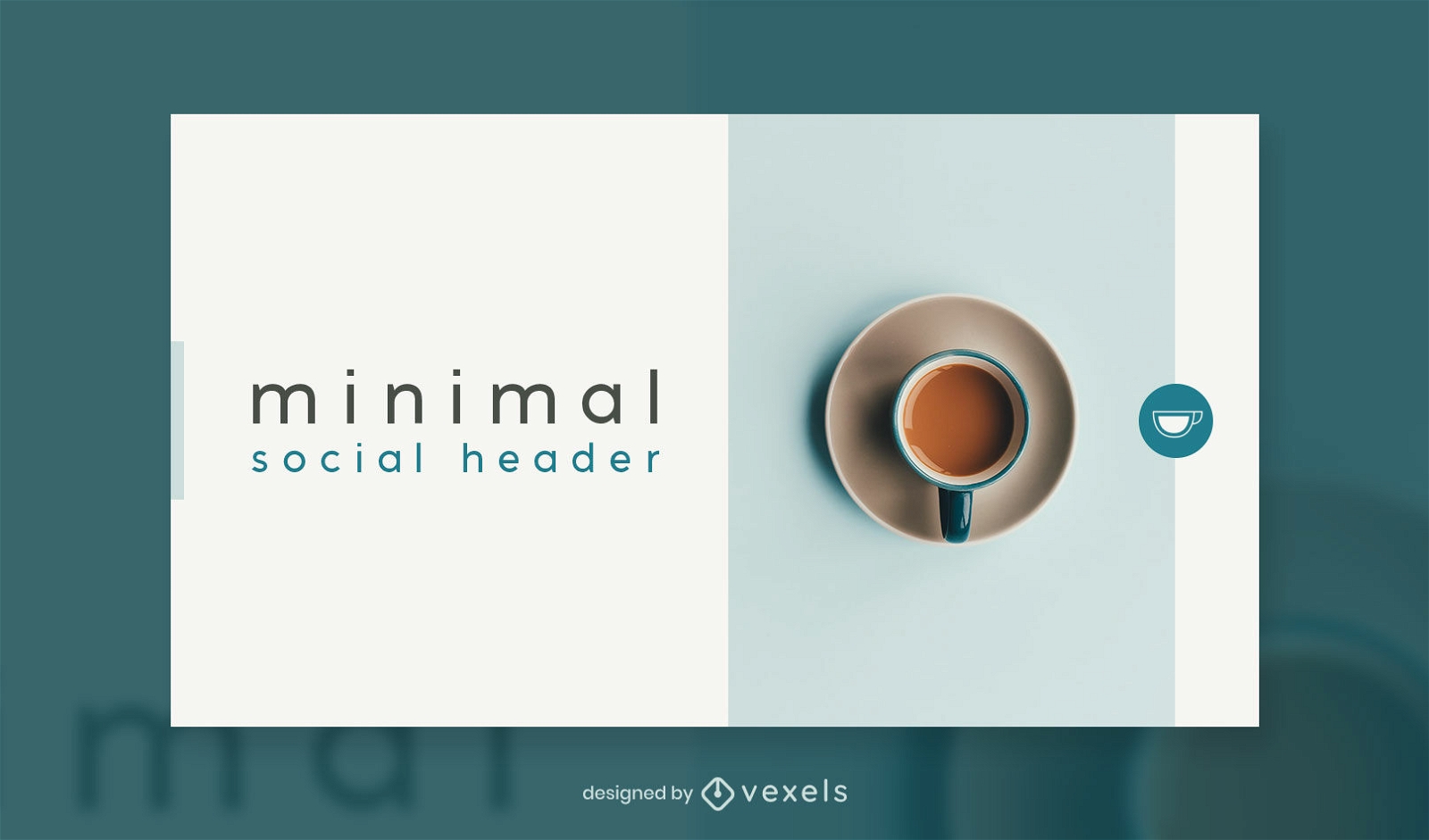 Minimal coffee from top facebook cover template
