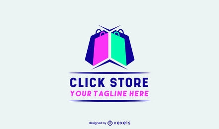 Shopping bags business logo template