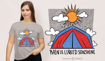 Design de camiseta de acampamento bonito