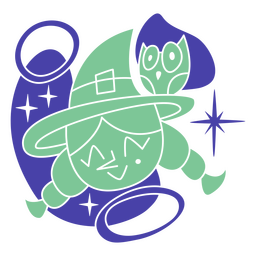 Moderne Zeichentrickfigur Hexe PNG-Design